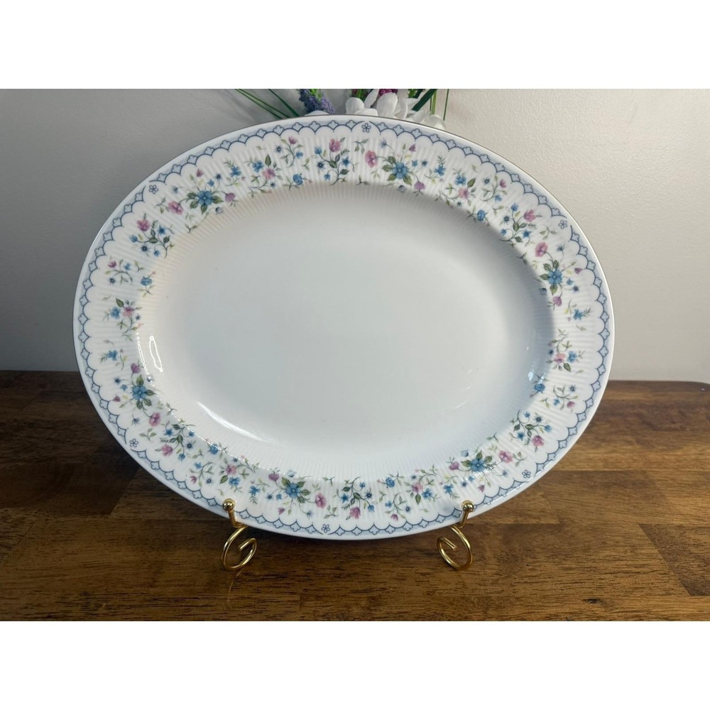 Paragon Florabella Fine Bone China Oval Serving Platter Floral England MCM Retro